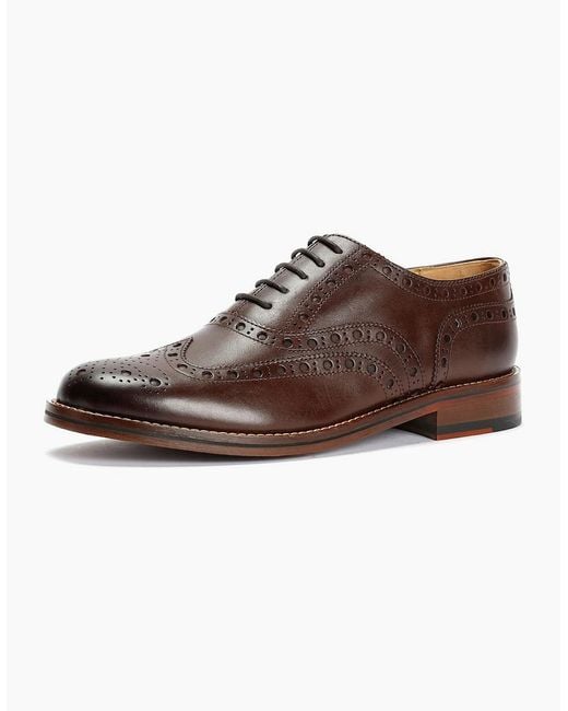 Chapman & Moore Brown Oxford Brogue Leather Mahogany Shoes for men