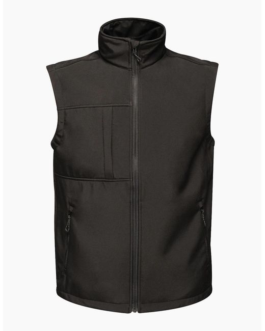 Regatta Black Professional Softshell 3 Layer Body Warmer for men
