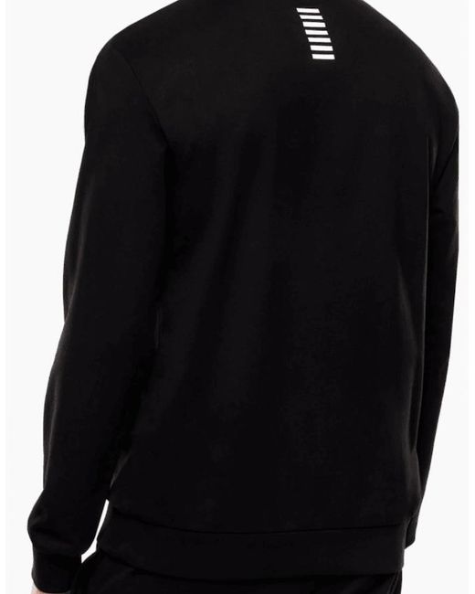 EA7 Blue Core Logo Lightweight Sweatshirt for men
