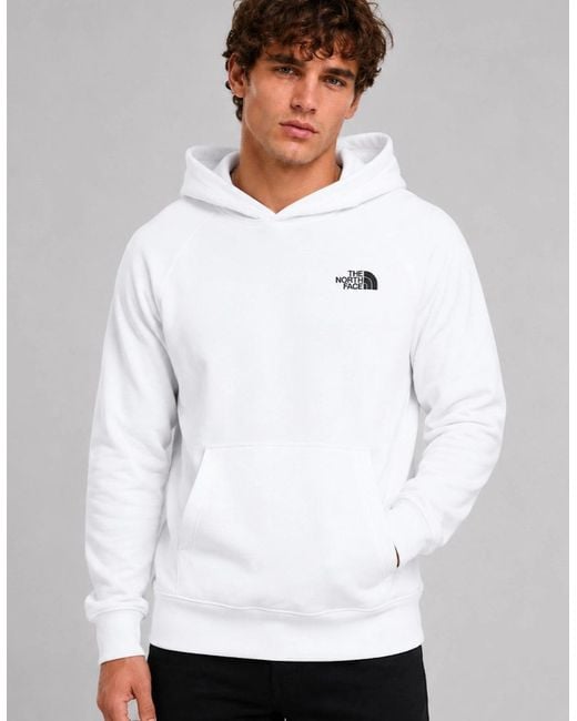 The North Face White Raglan Box Hoodie for men