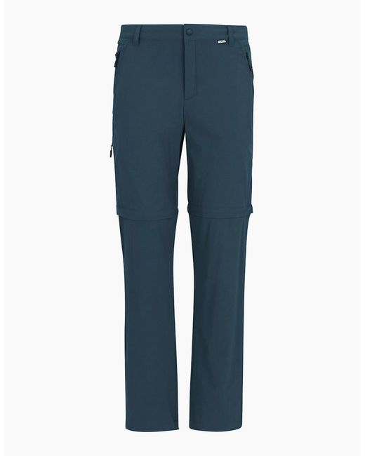Regatta Blue Lightweight Insect Repellent Travel Cargo Trousers for men