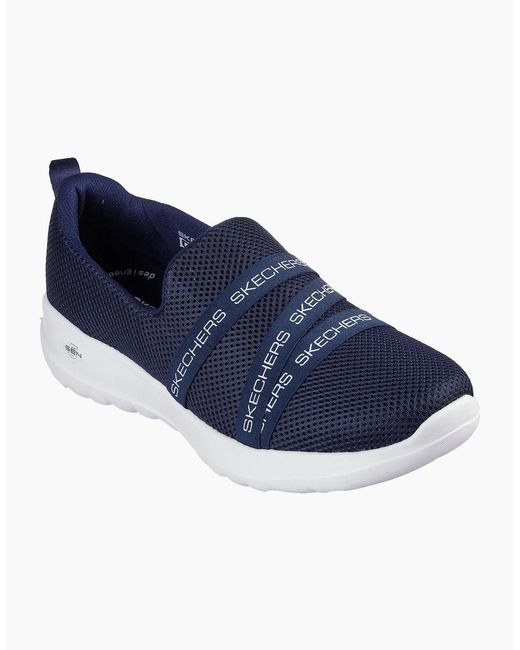 Skechers Go Walk Blue Go Walk Joy Low Top Lettering Flats