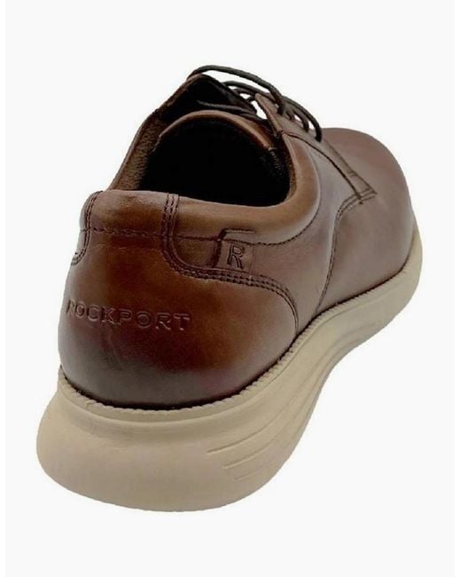 Rockport Brown Total Motion Plain Toe Walking Shoes for men