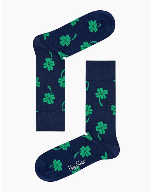 Happy Socks Blue Big Luck Socks