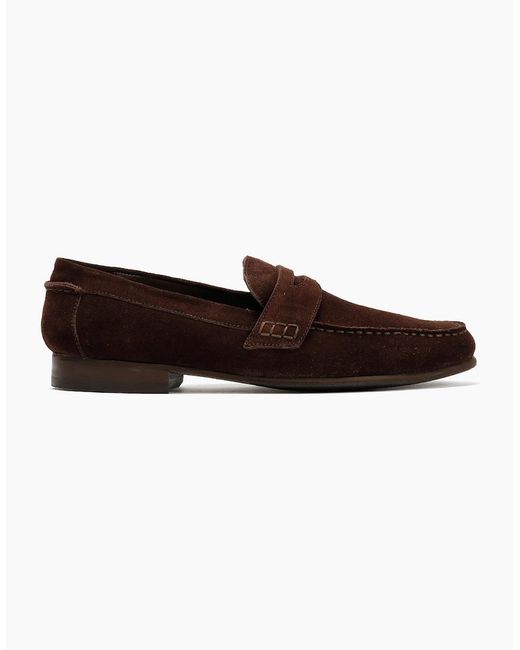 Hudson Brown Argyle Suede Loafer for men