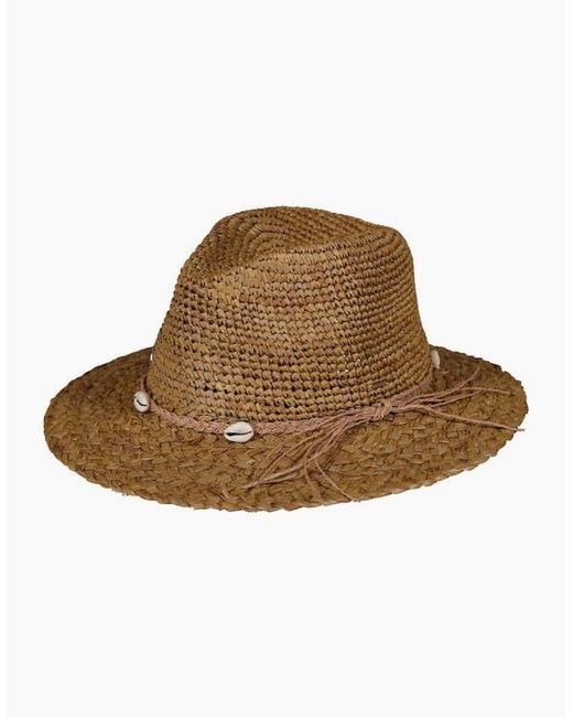 Barts Brown Alora Fedora Straw Hat