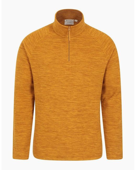 Mountain Warehouse Orange Snowdon Ii Fleece Top for men