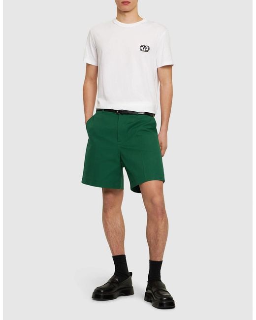 Valentino White Vlogo Signature Patch T-Shirt for men