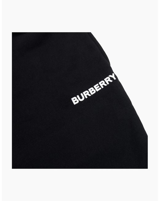 Burberry Black Raphael Logo Cotton Shorts for men