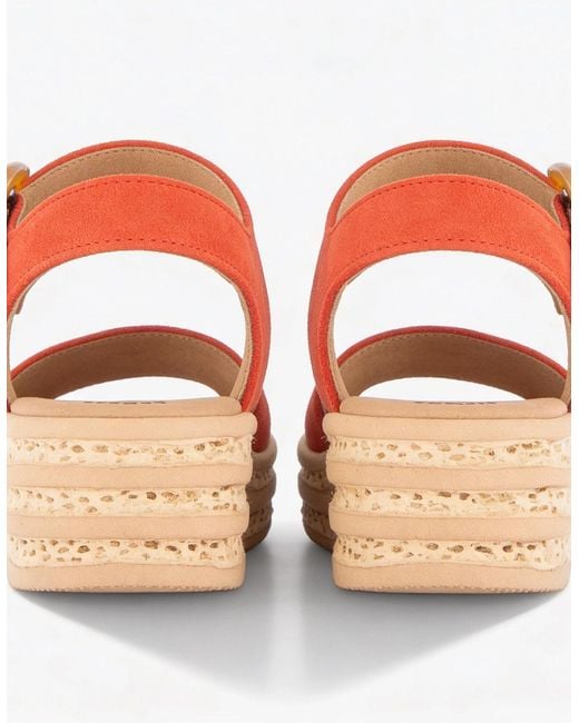 Gabor Orange Andre Ankle Strap Sandals