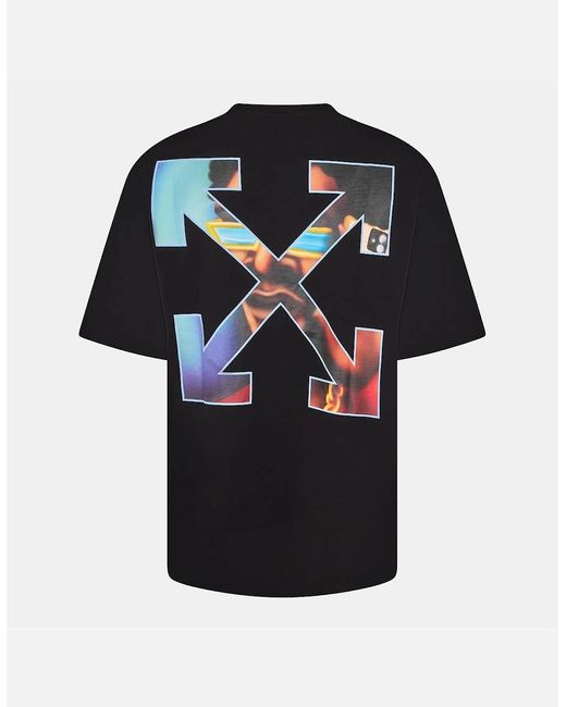 Off-White c/o Virgil Abloh Black Barber Skate Crew Neck Short Sleeve T-Shirt for men