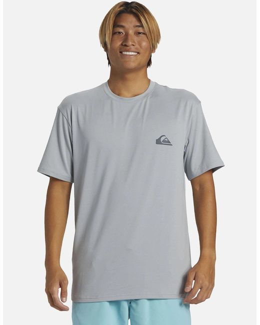 Quiksilver Gray Everyday Short Sleeve Upf 50 Surf T-Shirt for men