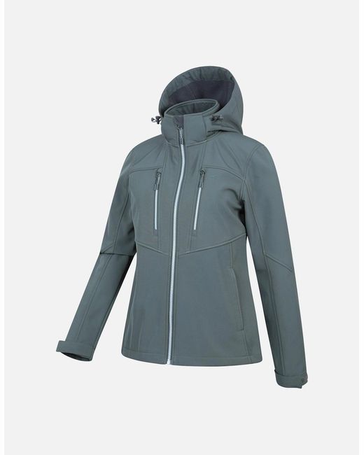 Mountain Warehouse Blue Ladies Genesis Windproof Soft Shell Jacket