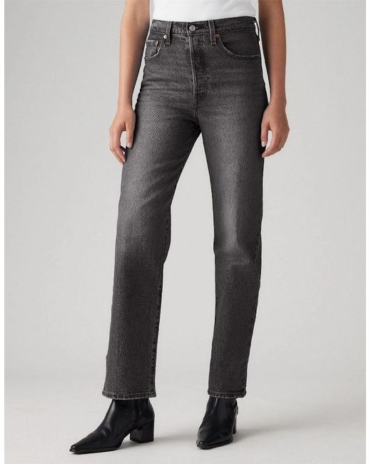 Levi's Gray Levi's Ribcage Straight Ankle Noe Dar