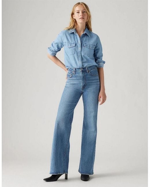 Levi's Blue Levi's Ribcage Sonoma High Rise Wide Leg Jeans