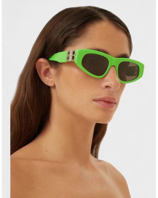 Balenciaga Green Cat Eye Sunglasses
