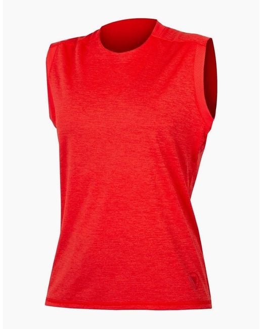 Endura Red Singletrack Tank Top Ladies