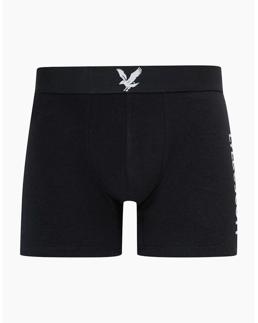 Lyle & Scott Black Jonathan 3 Pack Trunks for men