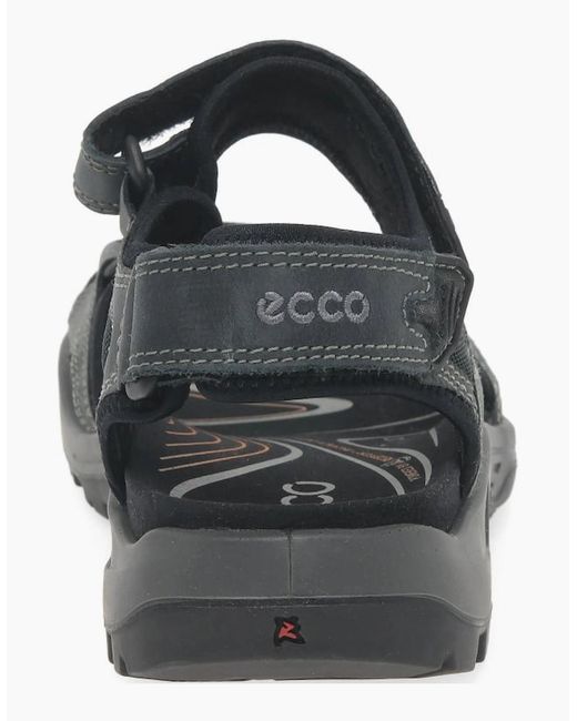 Ecco Black Yucatan Rip Tape Fastening Sandals for men