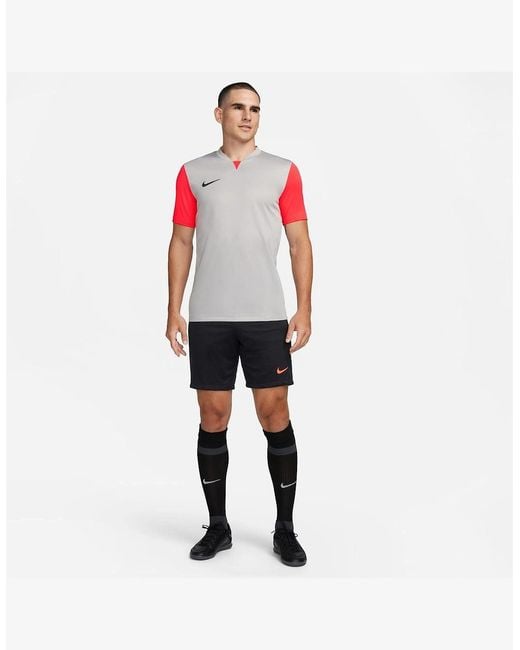 Nike Red V-Neck Short Sleeve Slim Fit Jersey T-Shirt for men