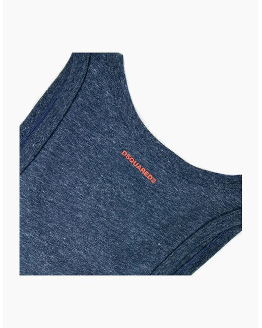 DSquared² Blue Back Logo Vest Top for men