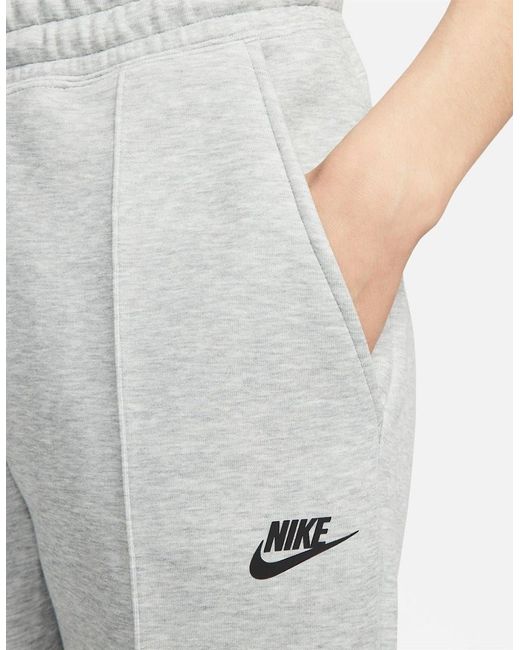 Nike Gray Sportswear Tech Fleece Mid Rise Joggers