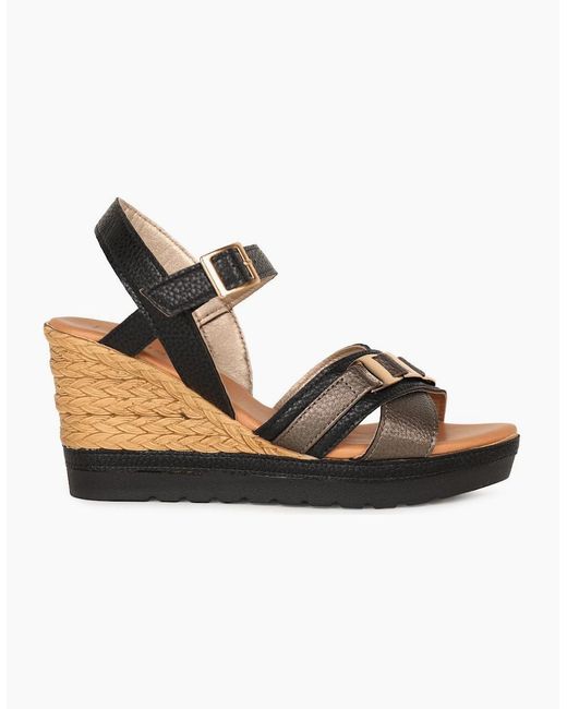 Lotus Metallic Tassere Espadrille Sandals