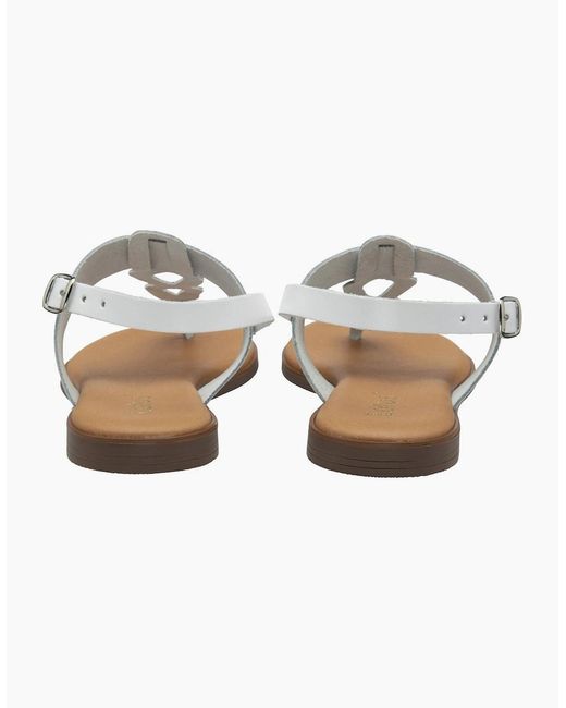 Lotus White Bibiana Sandals