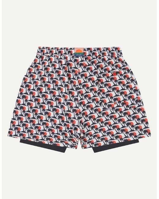 SealSkinz Red Southwood Quick Dry Printed Swimshort Dark for men