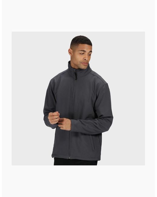 Regatta Gray Reid Softshell Wind Resistant Water Repellent Jacket for men