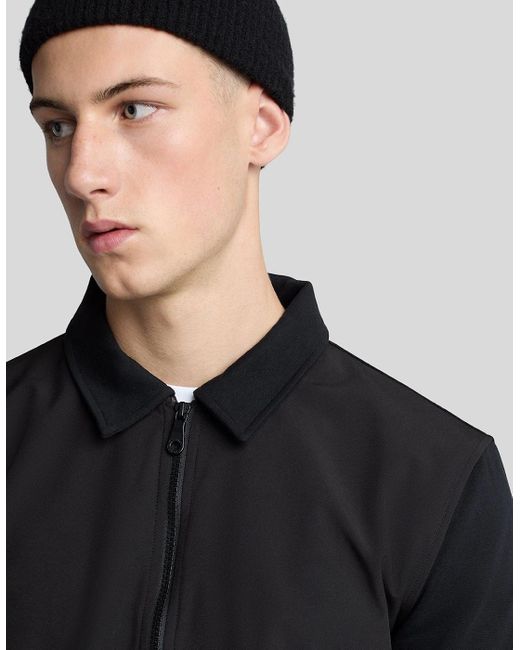 Lyle & Scott Blue Softshell Hybrid Track Jacket for men