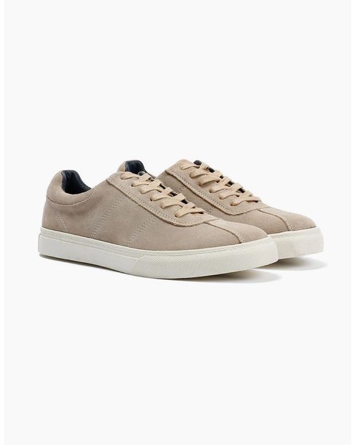 Ben Sherman White Bentley Ii Suede Stone Trainers for men