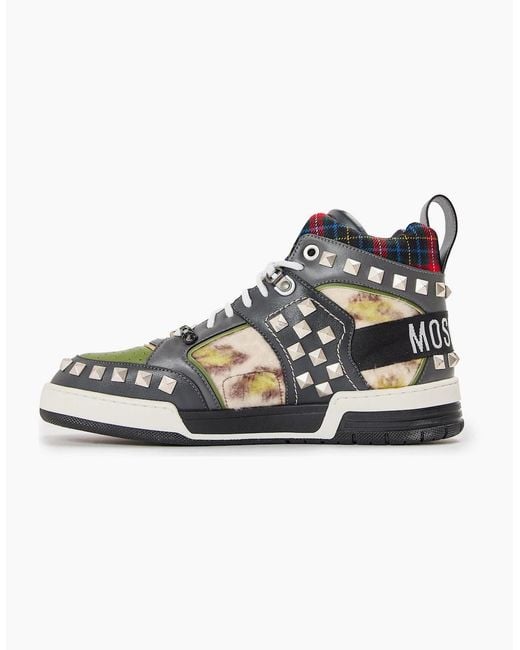 Moschino Blue Court Trainers for men