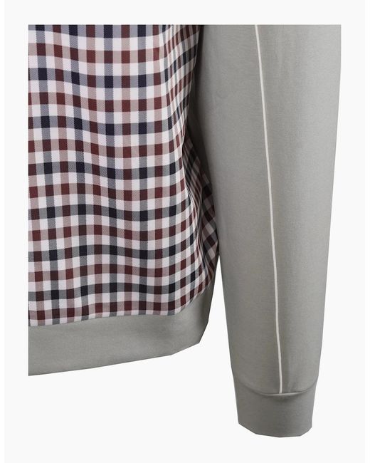 Aquascutum Gray Club Crewneck Salvia for men