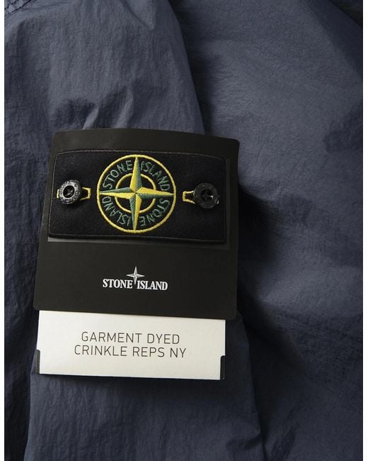 Stone Island Blue Hooded 4100001 Crinkle Reps Ny Jacket for men
