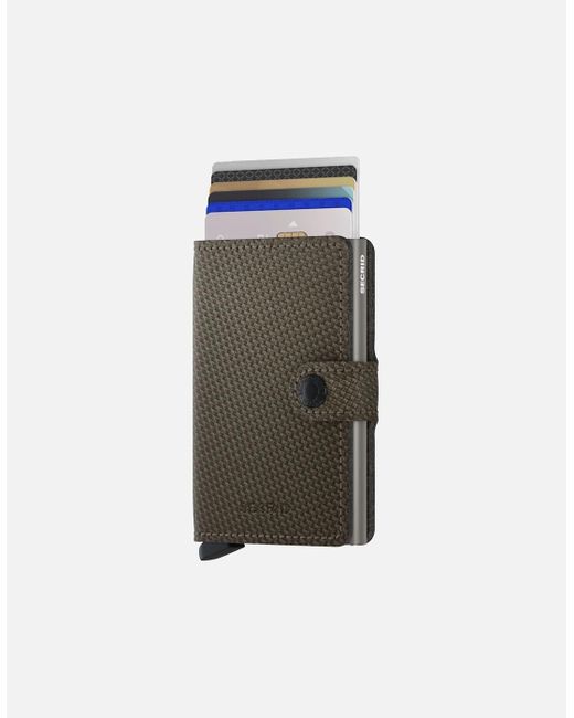 Secrid Green Mini Wallet Carbon Khaki for men