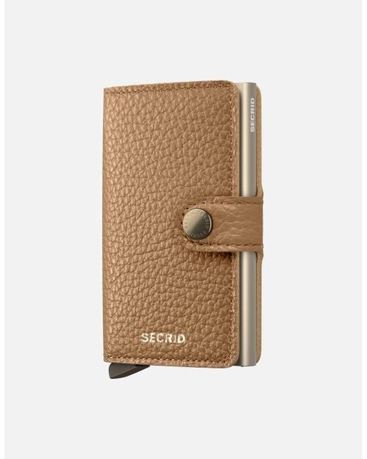 Secrid Natural Pebble Mini Wallet Cappuccino for men