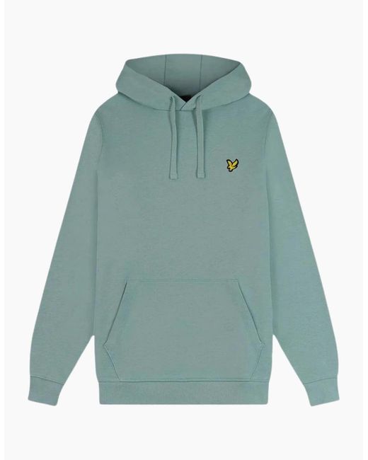 Lyle & Scott Blue Lyle & Scott Brand Logo Slate Hoodie for men