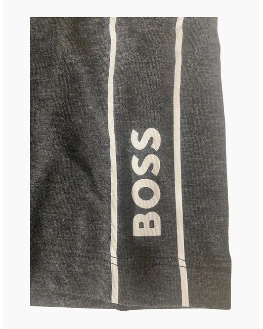 Boss Gray 24 Side Logo Boxer Brief, Charcoal for men
