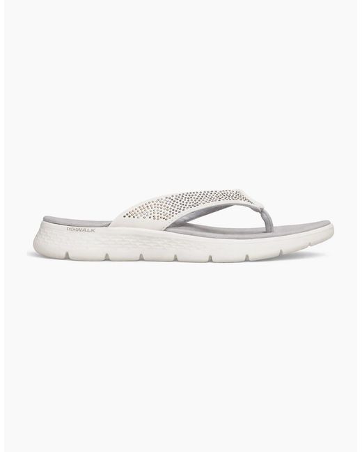 Skechers Go Walk White Flex Sandal