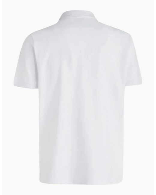 DIESEL White Small Patch Logo Off Bright Polo Shirt for men