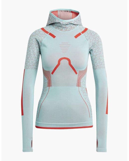 Adidas Blue Funnel Neck Raglan Sleeve Tech Sweatshirt
