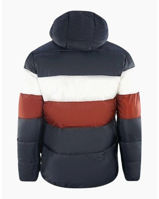 Lyle & Scott Blue Lyle & Scott Colour Block Puffer Jacket for men