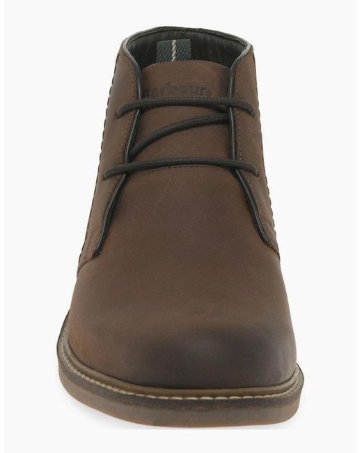 Barbour Brown Readhead Leather Chukka Boots for men