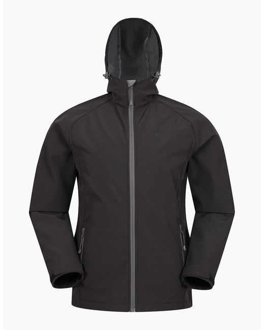 Mountain Warehouse Black Exodus Waterproof Soft Shell Jacket for men