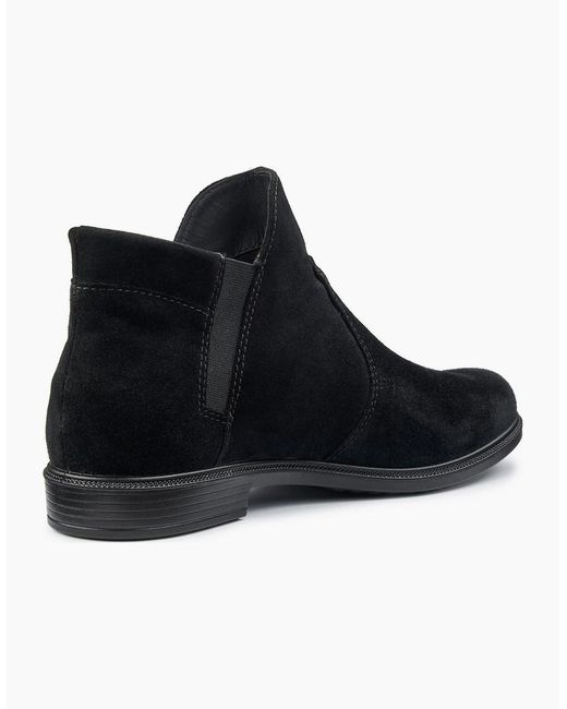 Hotter Black Ludlow Wide Fit Ankle Boots