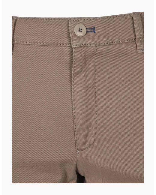 Brax White Fabio Cotton Trousers Stone for men