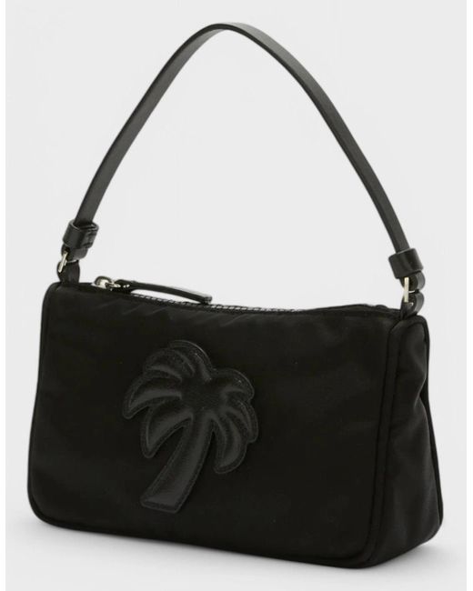Palm Angels Black Big Palm Nylon Pouch