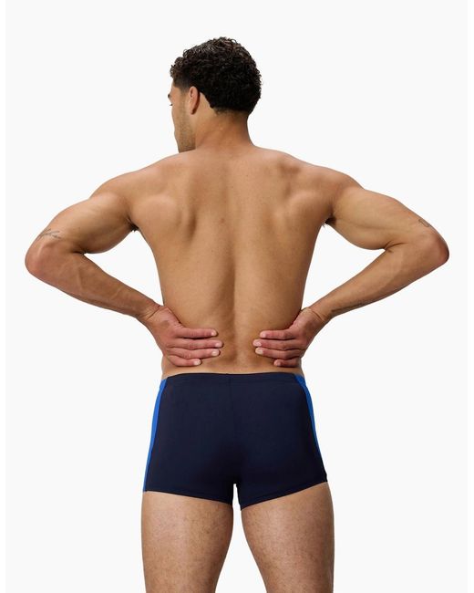 Speedo Blue Splice Solid Swim Shorts for men