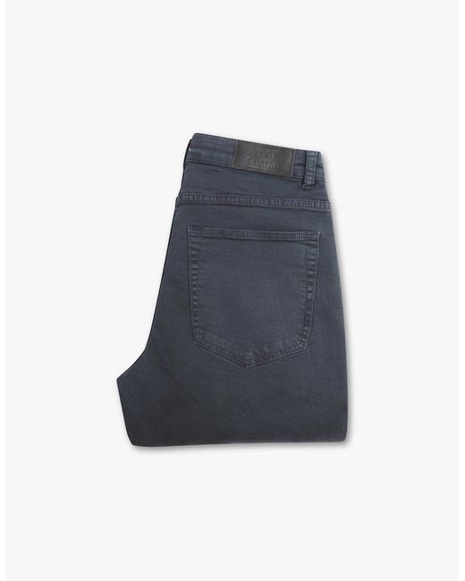 Vingt Quatre Denim Blue Vingt Quatre Taper Fit Garment Dye Jeans for men